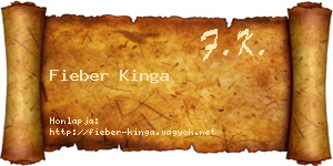 Fieber Kinga névjegykártya